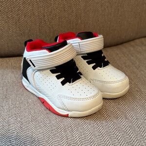 AND1 Kids' White and Red Sneakers
